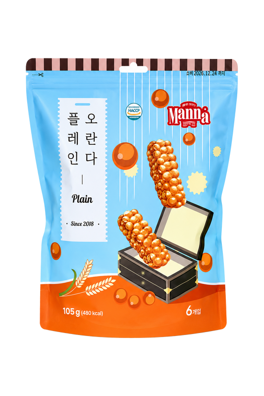 Manna Plain Oranda – Korean Honey-Glazed Rice Crackers (6-Pack)