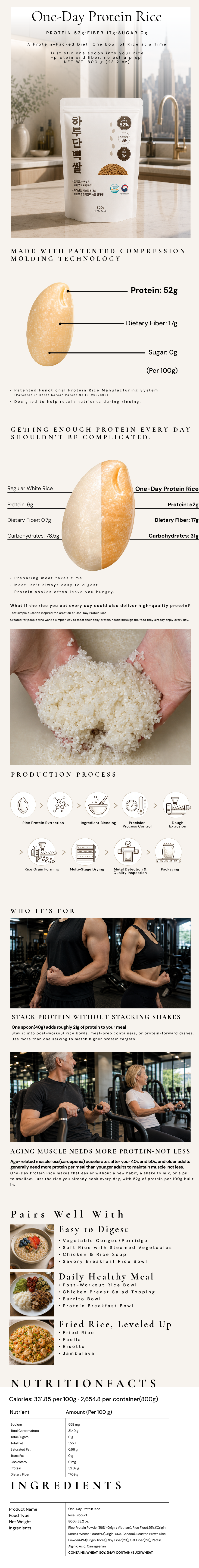 One-Day Protein Rice 800 g | 28.2 oz Detail